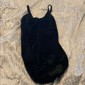 Velvet black girls dance leotard